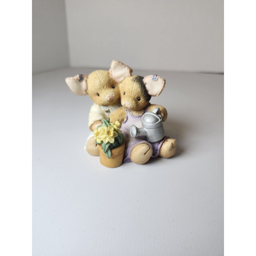 Vtg Enesco This Little Piggy "Our Love Is Growing" Figurine